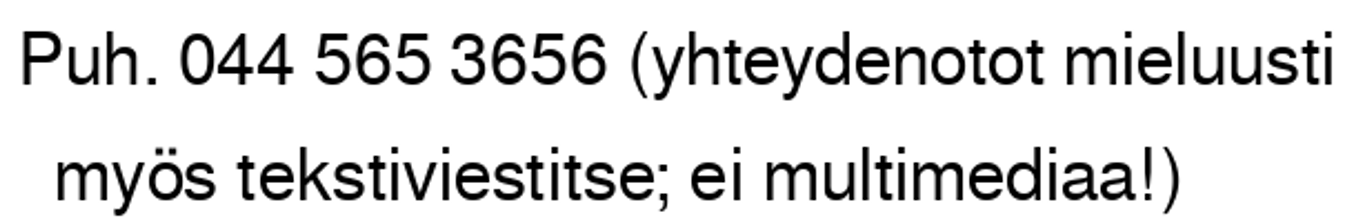 Puhelinyhteystieto.